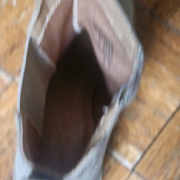 Universal Thread Women Ankle Boots Taupe Suede Chunky Heel Side Zip Lug Sole S-8 - Picture 12 of 12